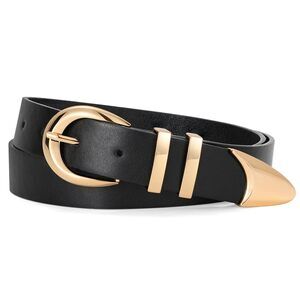 Women Leather Belt With Gold Buckle Fashion Women Belt Ladies Casual Pu🐳